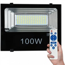 Ηλιακός Προβολέας LED 100W SMD με Φωτοβολταϊκό πάνελ & Μπαταρία σε Ψυχρό Φως Στεγανός IP65 6434